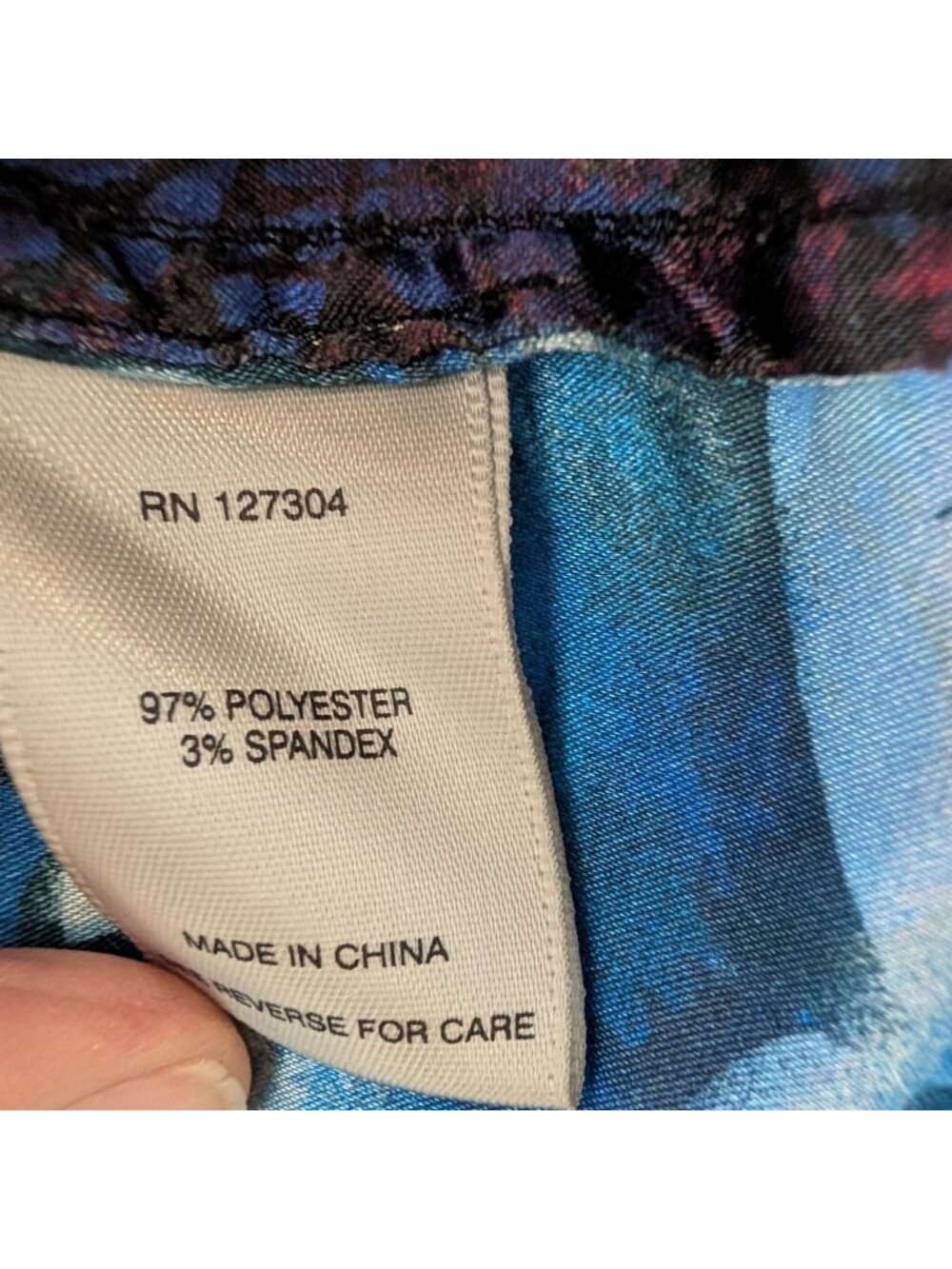John Mark Mixed Print Satin Sz M Long Slv Button Blouse Tunic Artsy - Picture 7 of 11